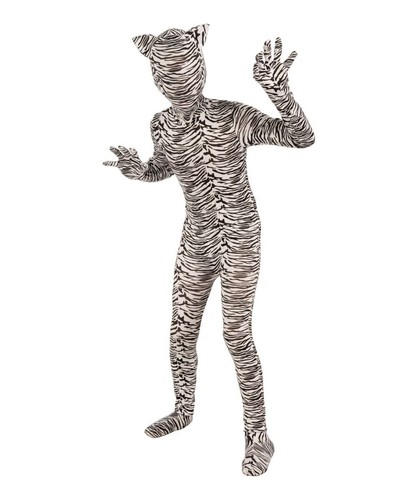 Costume morphsuit tigre - tigre, bianca